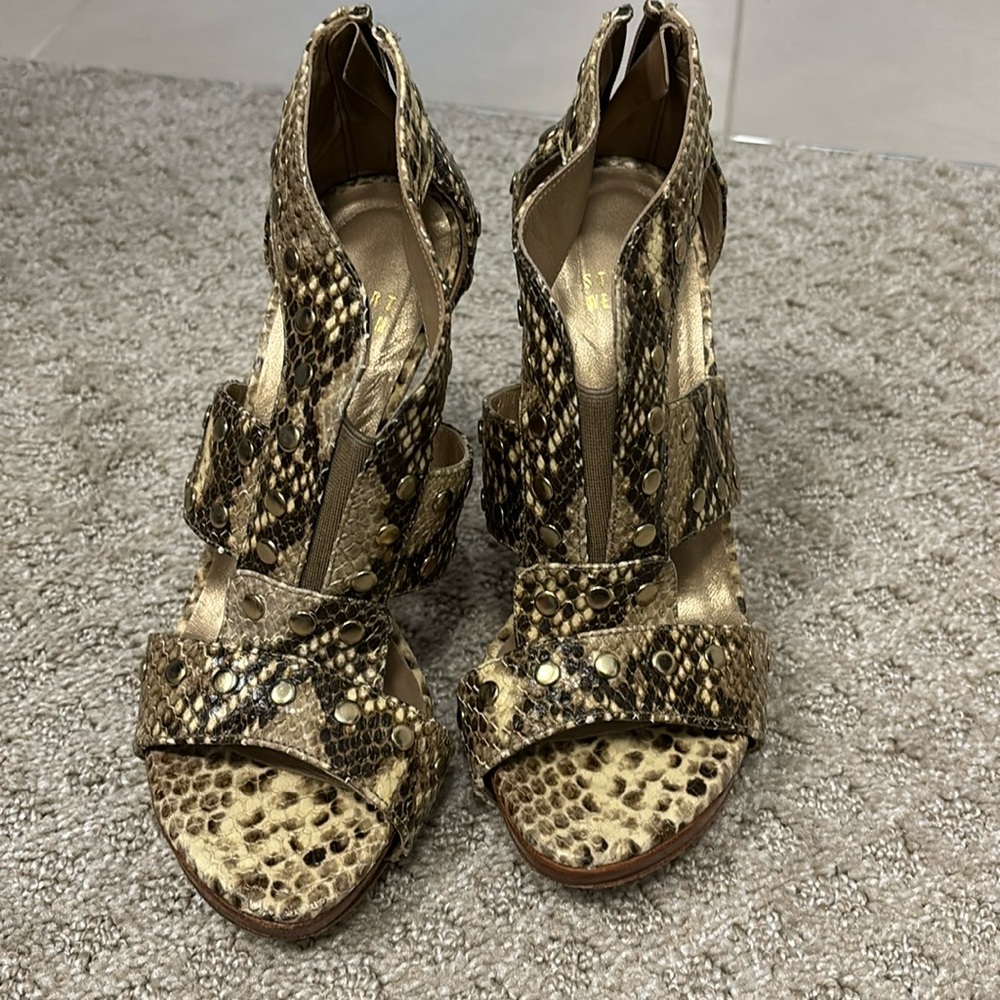 Snakeskin Stuart Weitzman Heeled Sandal